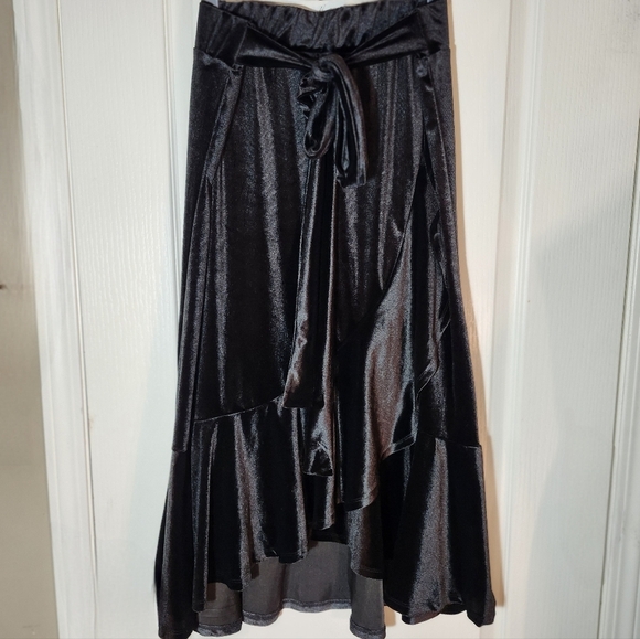 George black velvet tie-waist wrap skirt  in size xl - Picture 11 of 12